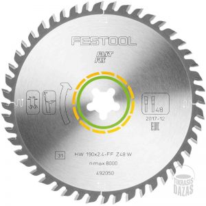Pjovimo diskas 190x2,4 FF W48 Festool 492050