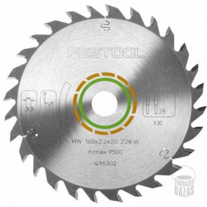 Pjovimo diskas 160x2,2x20 WZ28 Festool 496302