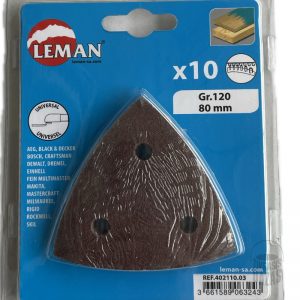 Trikampis šlifavimo popierius V80 P120 10 vnt. Leman