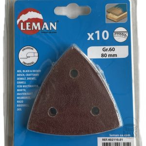 Trikampis šlifavimo popierius V80 P60 10 vnt. Leman