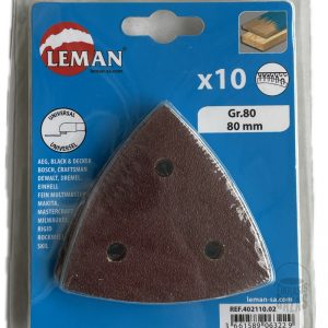 Trikampis šlifavimo popierius V80 P80 10 vnt. Leman