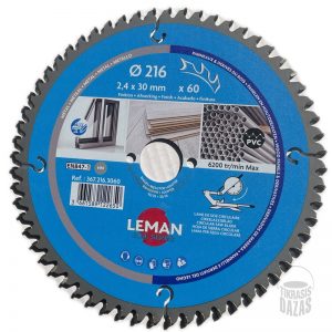 Pjovimo diskas 216x2,8x30 WZ60 Leman blue series